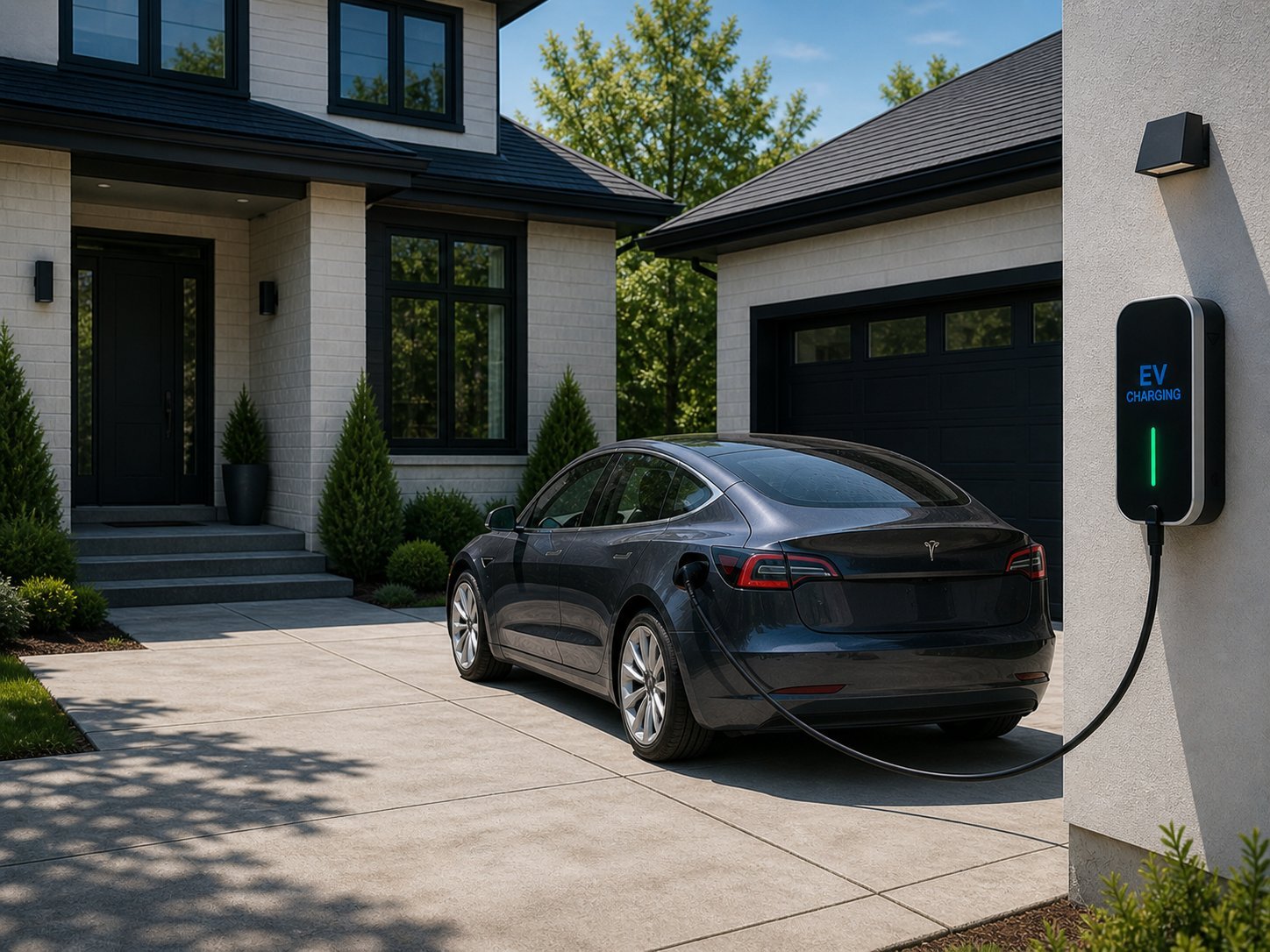 Tesla and EV charger installation at home in Denver Castle Rock and Parker Colorado